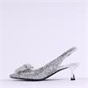 Una Healy I'm Not OK Bow Low Slingback - Chrome